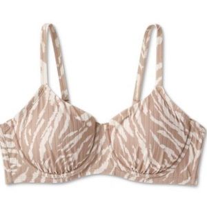 WILD FABLE WOMENS BIKINI TOP TAN ANIMAL PRINT  NWT